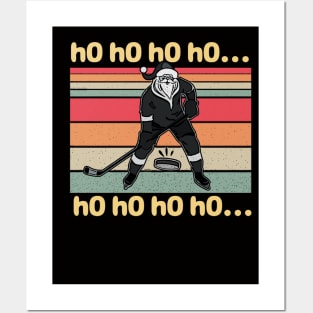 Vintage Ho Ho Ho Hockey Posters and Art